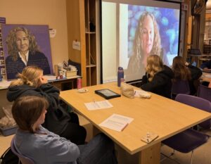 Hampden Academy Dianna Cohen and students